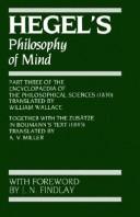 Cover of Hegel's Philosophy of mind by Georg Wilhelm Friedrich Hegel