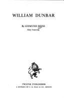 Front cover of William Dunbar by Edmund Reiss