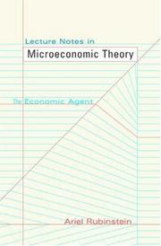 Cover of Lecture notes in microeconomic theory by Ariel Rubinstein