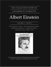 Front cover of The Collected Papers of Albert Einstein, Volume 9: The Berlin Years by Albert Einstein