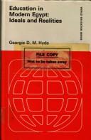 Front cover of Education in modern Egypt by Georgie D. M. Hyde