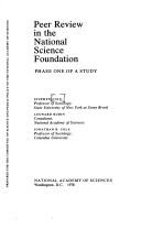 Front cover of Peer review in the National Science Foundation by Stephen Cole