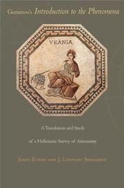 Cover of Geminos's Introduction to the phenomena by Geminus of Rhodes