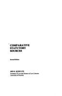 Cover of Comparative statutory sources by Jon S. Schultz