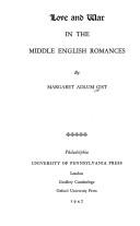 Front cover of Love and war in the Middle English romances by Margaret Adlum Gist