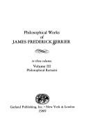 Front cover of Institutes of metaphysic by James Frederick Ferrier