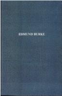 Cover of Edmund Burke by John Morley, 1st Viscount Morley of Blackburn