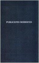 Cover of Publicistes modernes by Henri Joseph Léon Baudrillart