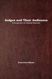 Cover of Judges and their audiences by Lawrence Baum