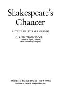 Cover of Shakespeare's Chaucer by Ann Thompson (editor)