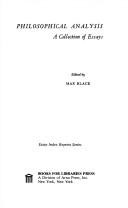 Cover of Philosophical analysis by Max Black