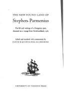 Front cover of The new found land of Stephen Parmenius by Stephanus Parmenius