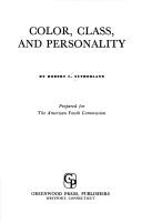 Cover of Color, class, and personality by Robert L. Sutherland