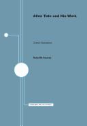 Front cover of Allen Tate and his work by Radcliffe Squires