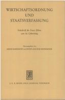 Front cover of Wirtschaftsordnung und Staatsverfassung: Festschrift f. Franz Bohm z. 80. Geburtstag (German Edition) by Böhm, Franz