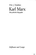 Front cover of Karl Marx by Fritz Joachim Raddatz