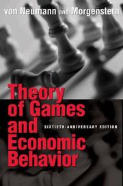 Cover of Theory of games and economic behavior by John Von Neumann