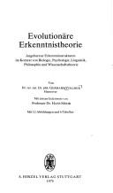 Cover of Evolutionäre Erkenntnistheorie by Gerhard Vollmer
