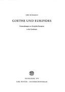 Cover of Goethe und Euripides by Petersen, Uwe.