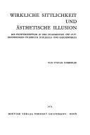 Front cover of Wirkliche Sittlichkeit und ästhetische Illusion by Stefan Summerer