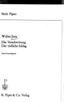 Cover of Die Verschwörung by Walter Jens