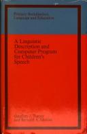 Cover of A linguistic description and computer program for children's speech by Geoffrey J. Turner