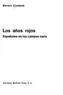 Front cover of Los años rojos by Mariano Constante