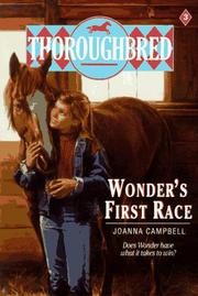 Cover of Wonder's First Race by Joanna Campbell