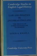 Cover of Law and politics in Jacobean England by Louis A. Knafla