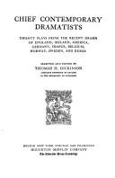 Cover of Chief contemporary dramatists by Dickinson, Thomas Herbert