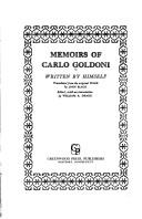 Front cover of Memoirs of Carlo Goldoni by Carlo Goldoni