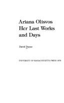 Front cover of Ariana Olisvos, her last works and days by David Dwyer