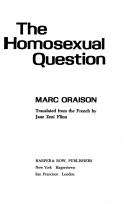 Cover of Question homosexuelle by Marc Oraison