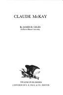 Cover of Claude McKay by James Richard Giles