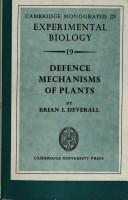 Front cover of Defence mechanisms of plants by Brian J. Deverall