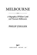 Cover of Melbourne by Philip Ziegler