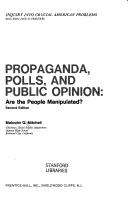Cover of Propaganda, polls, and public opinion by Malcolm Mitchell