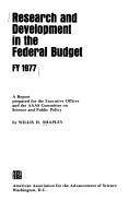 Cover of Research and development in the Federal budget, FY 1977 by Willis H. Shapley