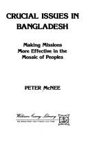 Front cover of Crucial issues in Bangladesh by Peter McNee