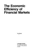 Front cover of The economic efficiency of financial markets by Jan Mossen