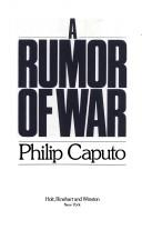 Front cover of A rumor of war by Philip Caputo