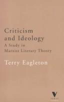 Cover of Criticism and ideology by Terry Eagleton