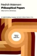 Cover of Philosophical papers by Friedrich Waismann