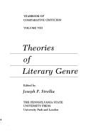 Cover of Theories of literary genre by Joseph Strelka