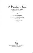 Front cover of A handful of sand by Takuboku Ishikawa