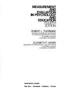 Front cover of Measurement and evaluation in psychology and education by Robert Ladd Thorndike