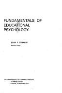 Front cover of Fundamentals of educational psychology by John F. Travers