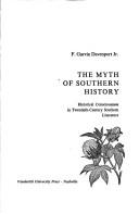 Front cover of The myth of Southern history by Davenport, F. Garvin