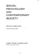 Front cover of Social psychology and contemporary society by Edward E. Sampson