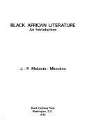 Front cover of Black African literature by Jean Pierre Makouta-Mboukou